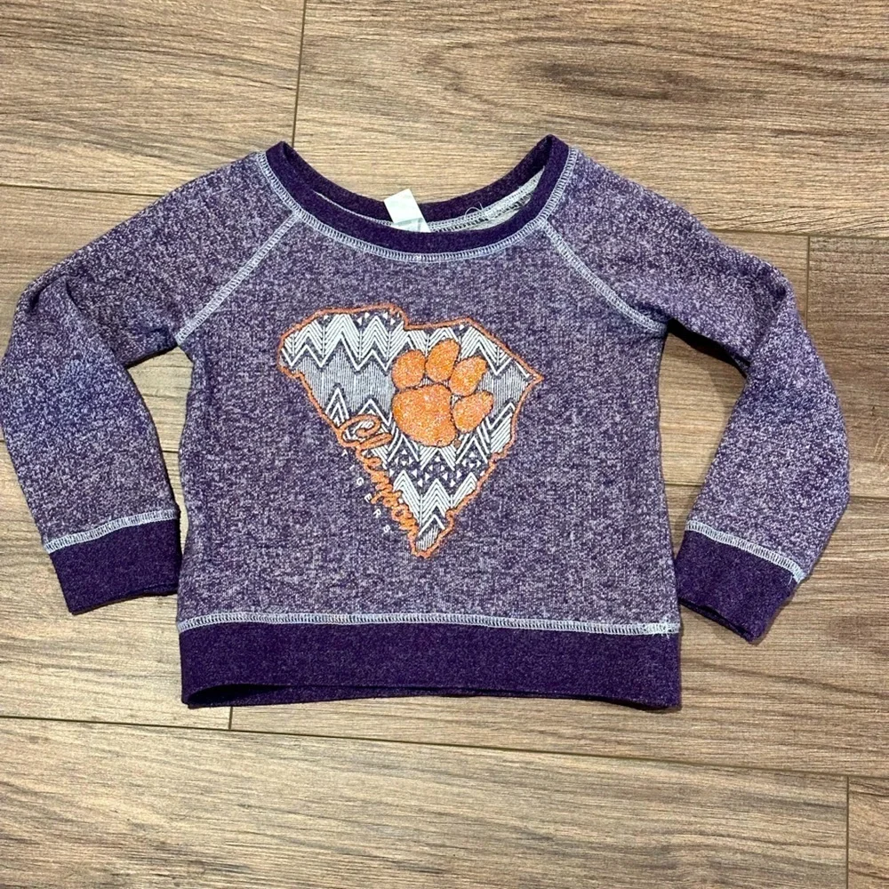 ⭐️Final Sale⭐️Girls XS Purple Clemson Sweatshirt